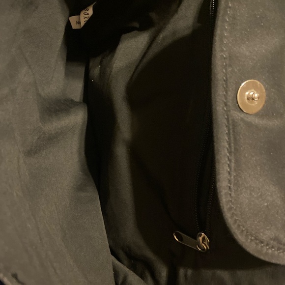 Princess Marcella BORGHESE Black Tote Handbag Leather Handles Snap Closure - Picture 3 of 4